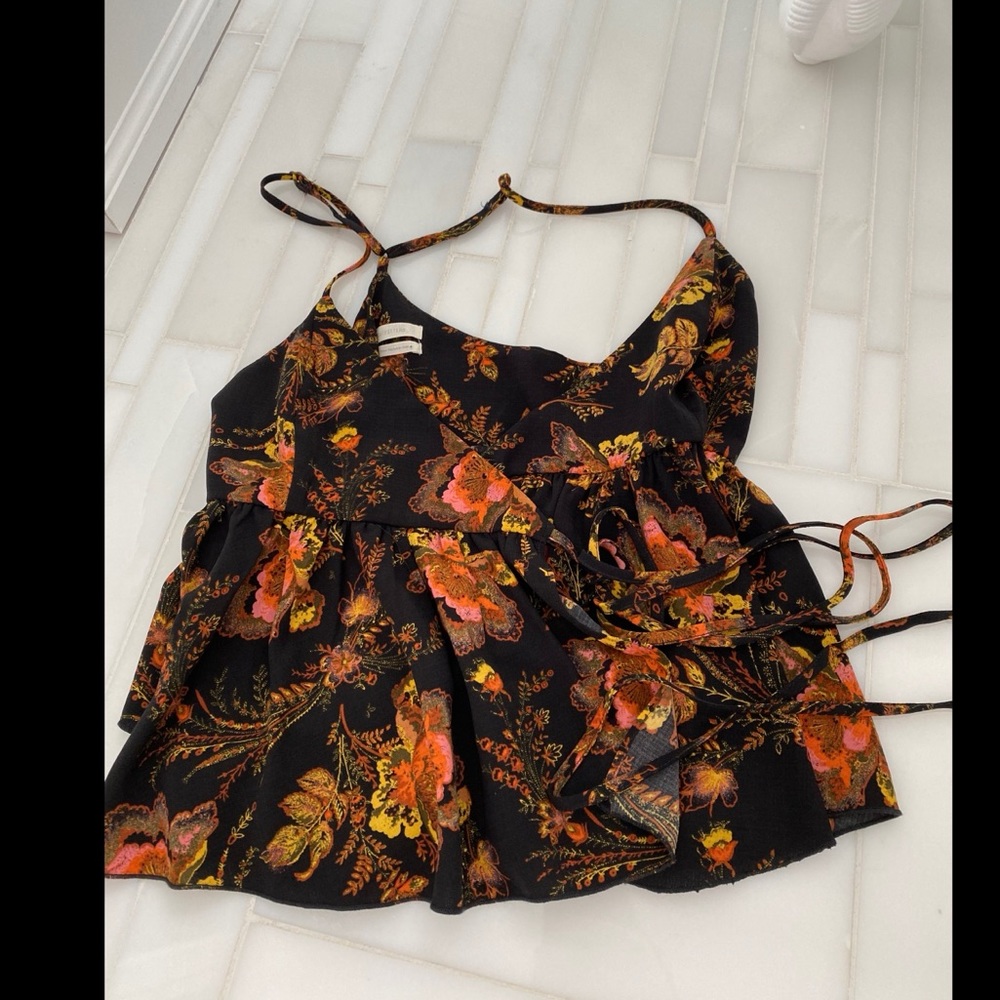 Urban Outfitters Floral Wrap Tank